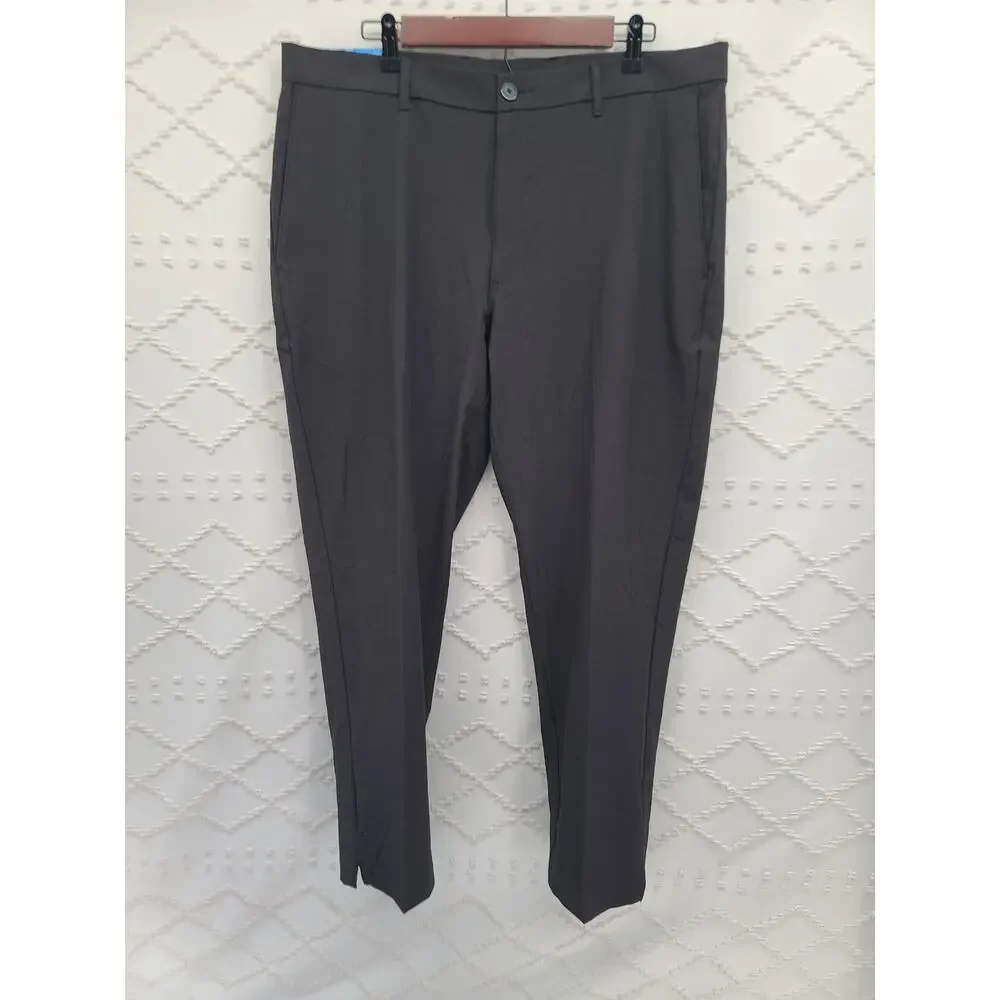 Callaway comfort waistband flat front pant Size 38w 30L black heather golf